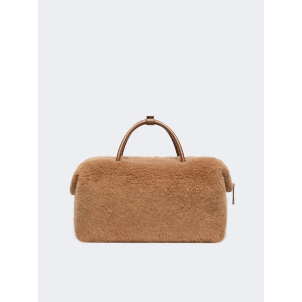 Max Mara Large Camel Teddy Boston Bag in Camel | Totes & Top-Handle Bags | Coveti