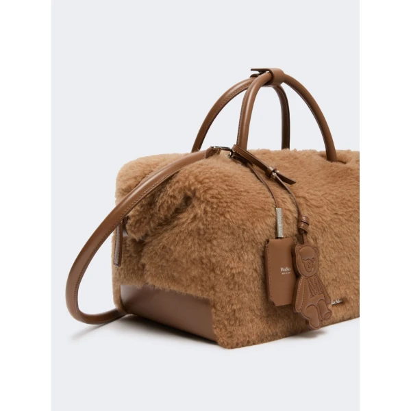 Max Mara Large Camel Teddy Boston Bag in Camel | Totes & Top-Handle Bags | Coveti