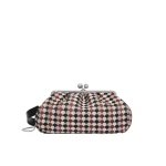 Max Mara Large Pasticcino Bag in Jacquard, Coffee | Clutch Bags | Coveti