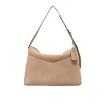 Max Mara Large Split Leather Handbag in Mud | Totes & Top-Handle Bags | Coveti