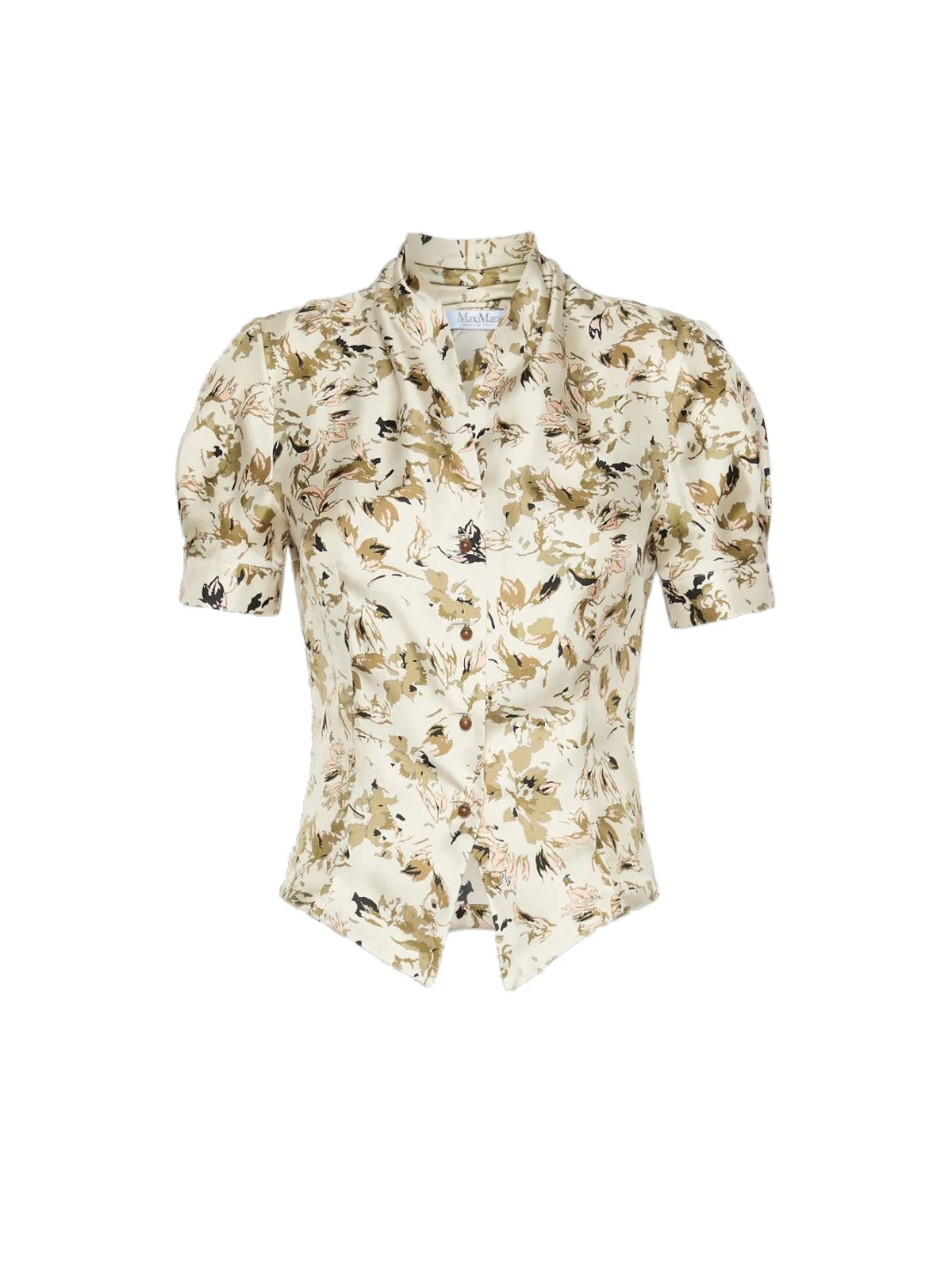 Max Mara Leale Printed Silk Twill Shirt in White Max Mara Leale Printed Silk Twill Shirt in White | Shirts | Coveti