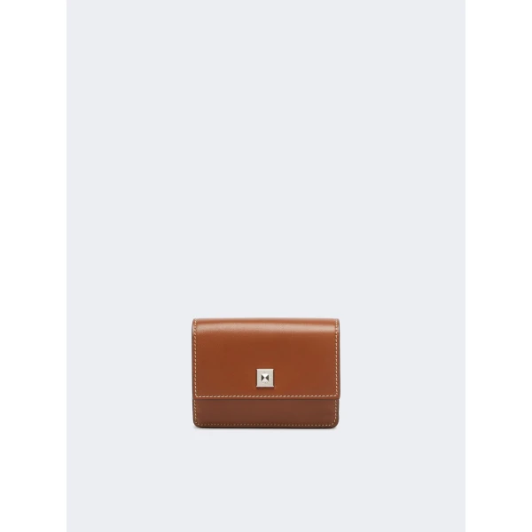 Max Mara Leather Coin Purse in Amber Brown | Wallets & Purses | Coveti