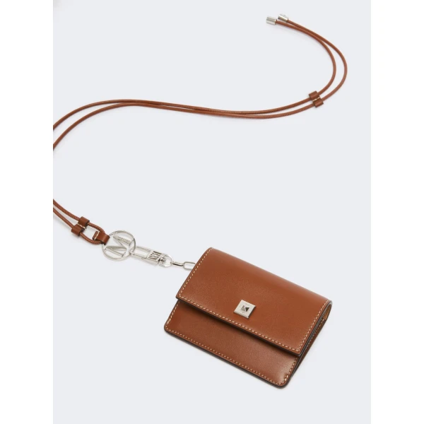Max Mara Leather Coin Purse in Amber Brown | Wallets & Purses | Coveti
