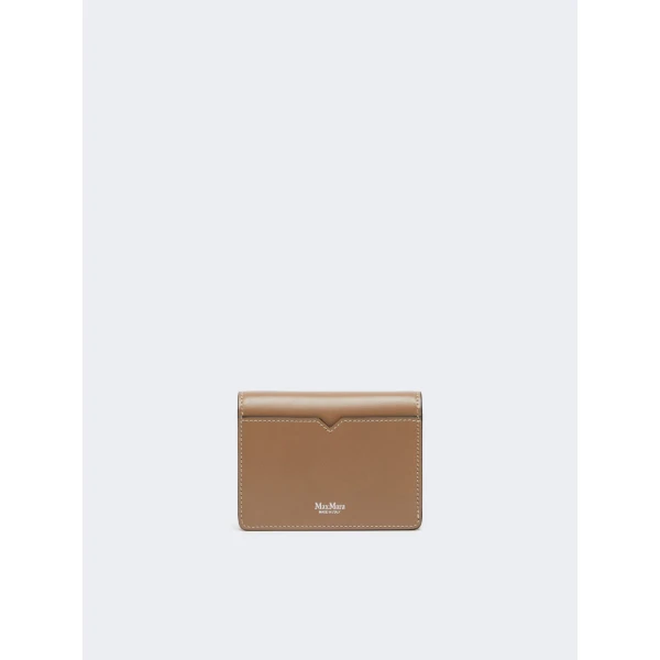 Max Mara Leather Coin Purse in Mud | Wallets & Purses | Coveti