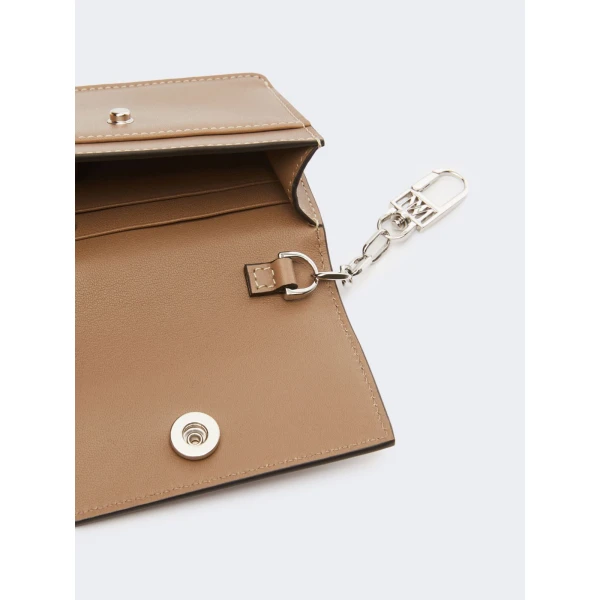 Max Mara Leather Coin Purse in Mud | Wallets & Purses | Coveti