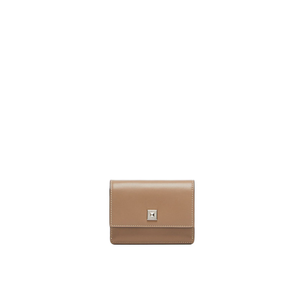 Max Mara Leather Coin Purse in Mud | Wallets & Purses | Coveti