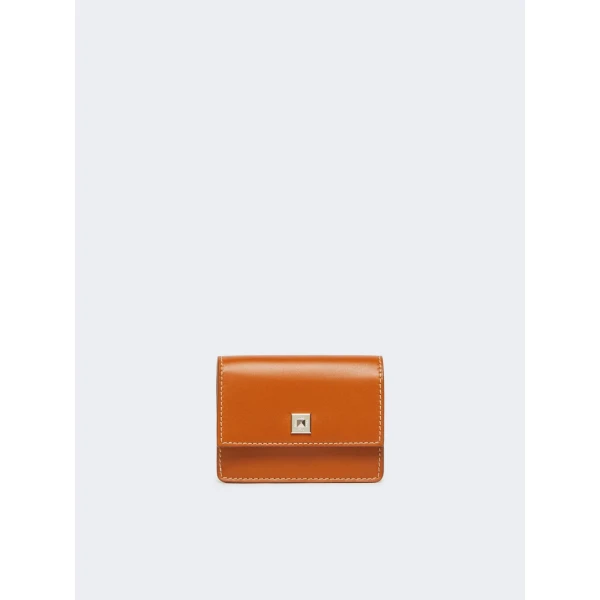 Max Mara Leather Coin Purse in Rust | Wallets & Purses | Coveti