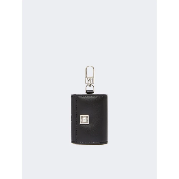Max Mara Leather Earphone Pouch in Black | Wallets & Purses | Coveti
