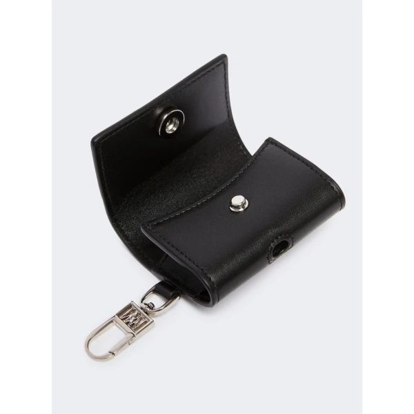 Max Mara Leather Earphone Pouch in Black | Wallets & Purses | Coveti