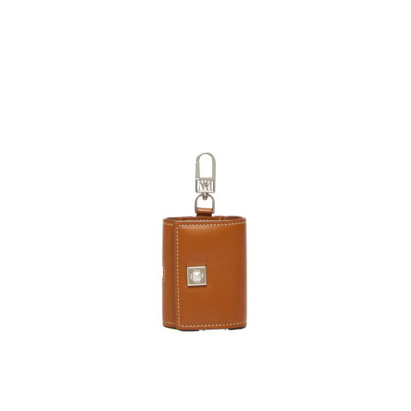 Max Mara Leather Earphone Pouch in Rust | Wallets & Purses | Coveti