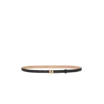 Max Mara Leather Monogram Belt in Black | Belts | Coveti