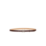 Max Mara Leather Monogram Trouser Belt in Brown | Belts | Coveti