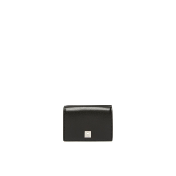 Max Mara Leather Tri-Fold Purse in Black | Wallets & Purses | Coveti