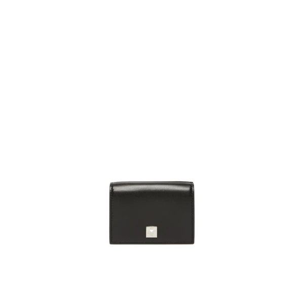 Max Mara Leather Tri-Fold Purse in Black | Wallets & Purses | Coveti