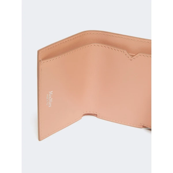 Max Mara Leather Tri-Fold Purse in Pink | Wallets & Purses | Coveti