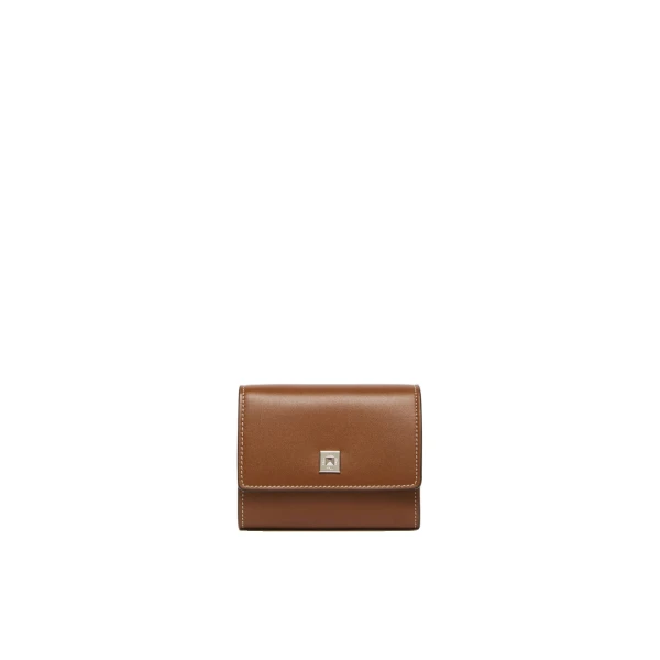 Max Mara Leather Tri-Fold Wallet in Amber Brown | Wallets & Purses | Coveti
