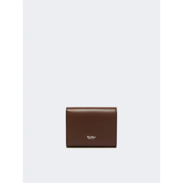 Max Mara Leather Tri-Fold Wallet in Cocoa | Wallets & Purses | Coveti