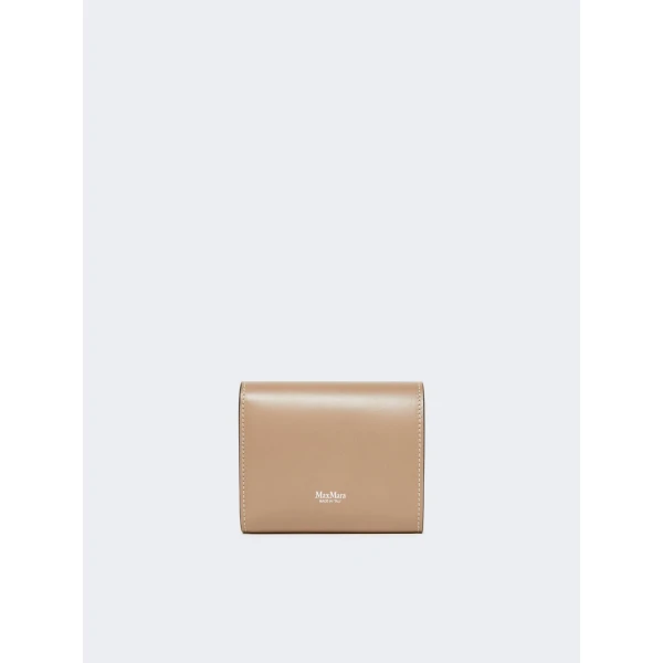 Max Mara Leather Tri-Fold Wallet in Mud | Wallets & Purses | Coveti
