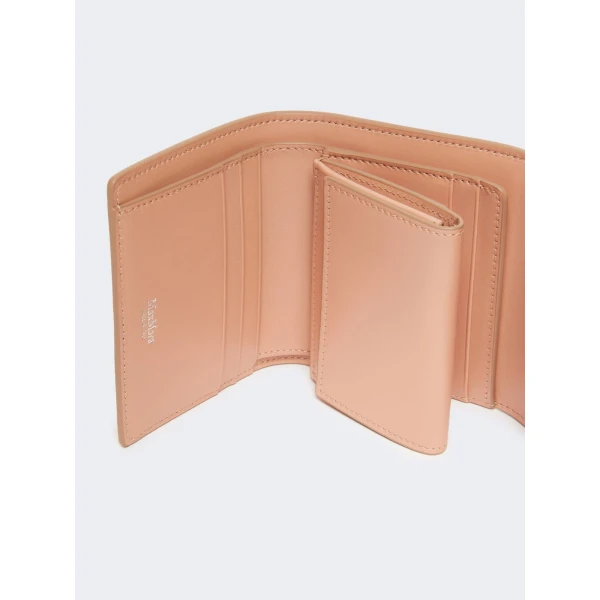 Max Mara Leather Tri-Fold Wallet in Pink | Wallets & Purses | Coveti