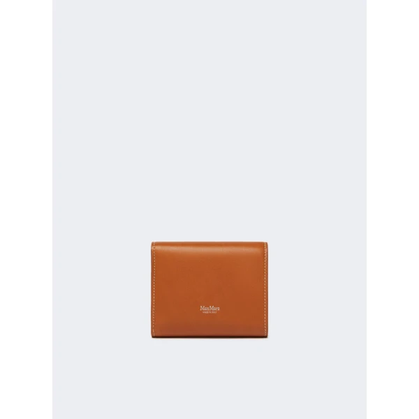 Max Mara Leather Tri-Fold Wallet in Rust | Wallets & Purses | Coveti