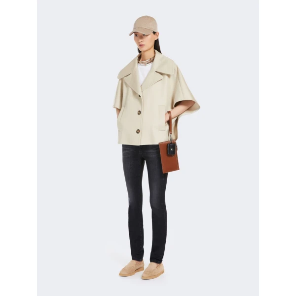 Max Mara Leather Wrist Strap Pouch in Amber Brown | Wallets & Purses | Coveti