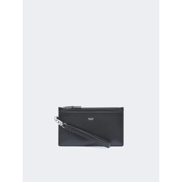 Max Mara Leather Wrist Strap Pouch in Black | Wallets & Purses | Coveti