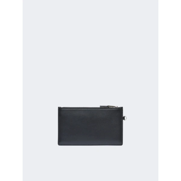 Max Mara Leather Wrist Strap Pouch in Black | Wallets & Purses | Coveti