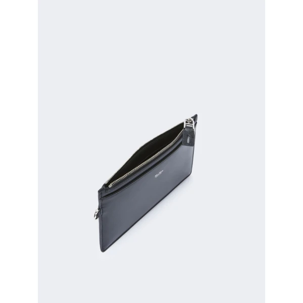 Max Mara Leather Wrist Strap Pouch in Black | Wallets & Purses | Coveti