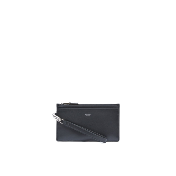 Max Mara Leather Wrist Strap Pouch in Black | Wallets & Purses | Coveti