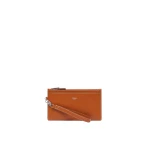 Max Mara Leather Wrist Strap Pouch in Rust | Wallets & Purses | Coveti