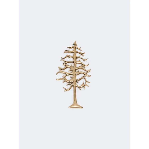 Max Mara Legno Metal Brooch in Gold | Brooches & Pins | Coveti