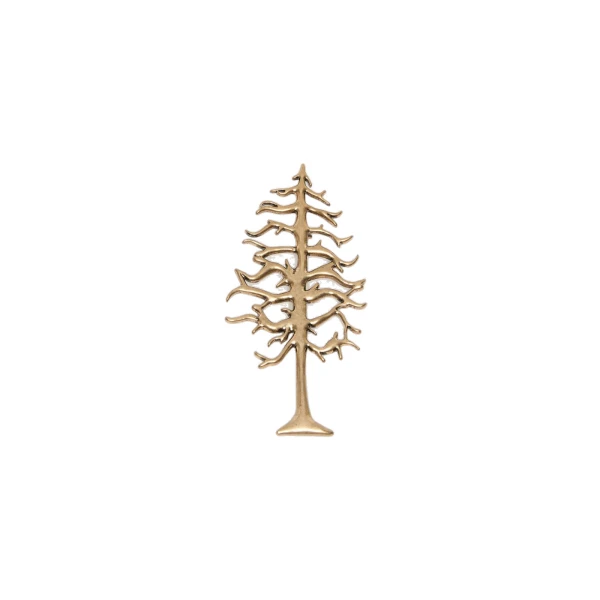 Max Mara Legno Metal Brooch in Gold | Brooches & Pins | Coveti
