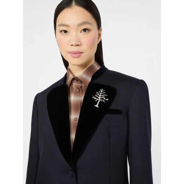 Max Mara Legno Metal Brooch in Silver | Brooches & Pins | Coveti