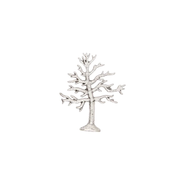 Max Mara Legno Metal Brooch in Silver | Brooches & Pins | Coveti