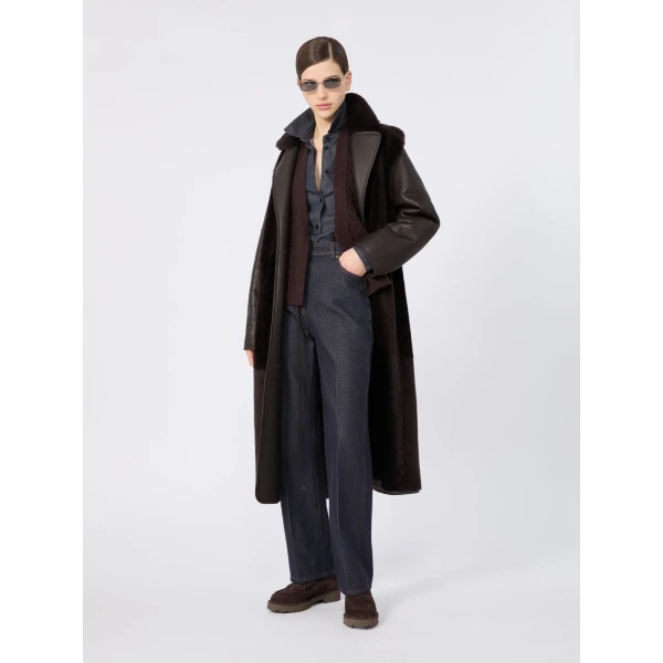Max Mara Lembo Wool and Cashmere Gilet in Dark Brown | Sweaters | Coveti