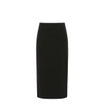 Max Mara Lesena Jacquard Jersey Midi Skirt in Black | Pencil Skirts | Coveti