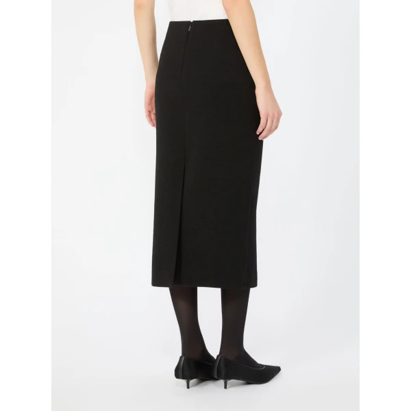 Max Mara Lesena Jacquard Jersey Midi Skirt in Black | Pencil Skirts | Coveti