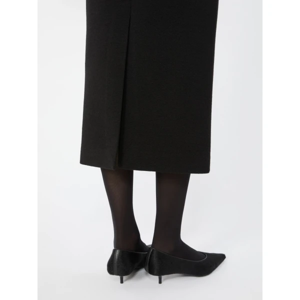 Max Mara Lesena Jacquard Jersey Midi Skirt in Black | Pencil Skirts | Coveti