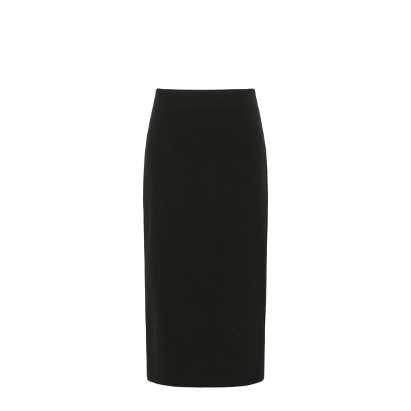 Lesena Jacquard Jersey Midi Skirt in Black