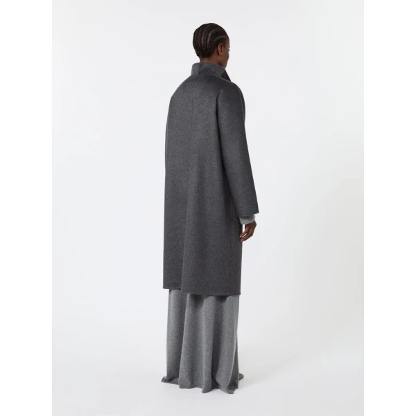 Max Mara Lilia Cashmere Midi Coat in Dark Grey | Wool Coat | Coveti