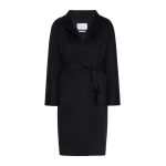 Max Mara Lilia Midi Cashmere Cardigan Coat in Black | Wool Coat | Coveti