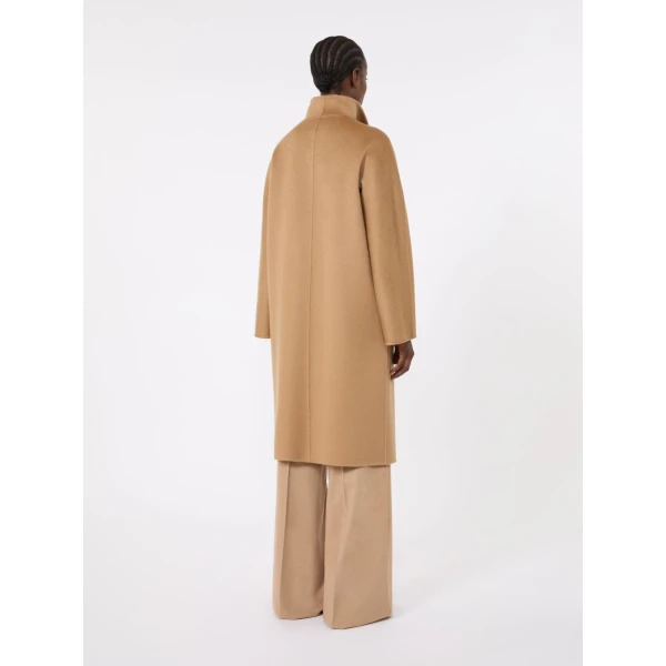 Max Mara Lilia Midi Cashmere Cardigan Coat in Camel | Wool Coat | Coveti