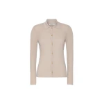 Max Mara Limone Fitted Wool Cardigan in Beige | Cardigan | Coveti