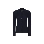 Max Mara Limone Fitted Wool Cardigan in Ultramarine | Cardigan | Coveti