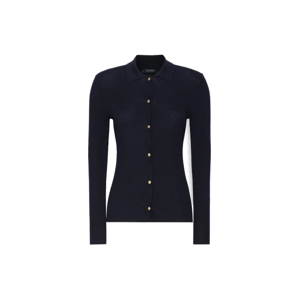 Max Mara Limone Fitted Wool Cardigan in Ultramarine | Cardigan | Coveti