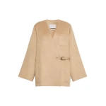 Max Mara Lince Camel and Mohair Cardigan Coat in Camel | Wool Coat | Coveti