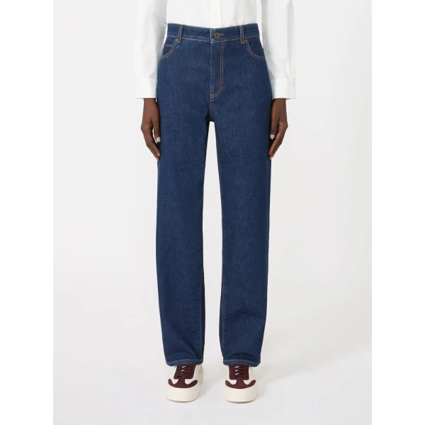 Max Mara Lince Straight-Leg Denim Jeans in Navy | Denim | Coveti
