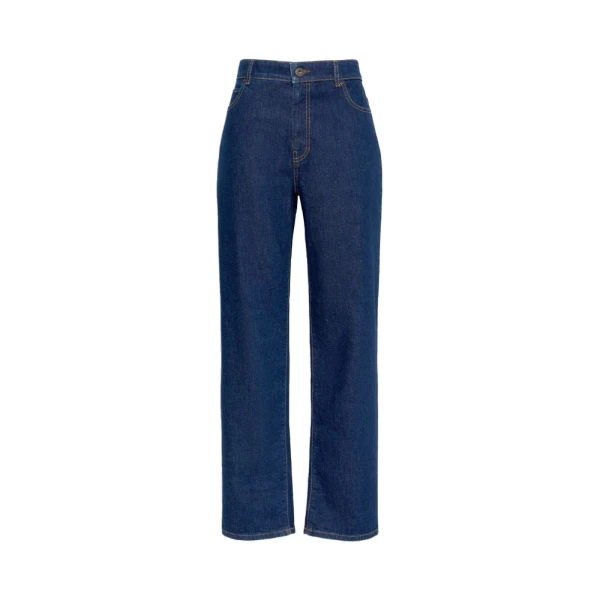 Max Mara Lince Straight-Leg Denim Jeans in Navy | Denim | Coveti