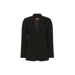 Max Mara Linz Single-Breasted Cady Blazer in Black | Blazers | Coveti