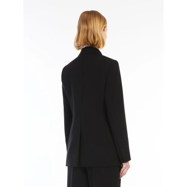 Max Mara Linz Single-Breasted Cady Blazer in Black | Blazers | Coveti
